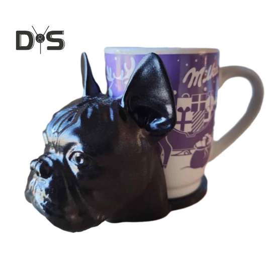 

Подставки под французских бульдогов, напечатанные на 3D-принтере подставки под напитки для кофе и чая, забавный домашний декор с изображением домашних животных, уникальный подарок для любителей собак чёрный