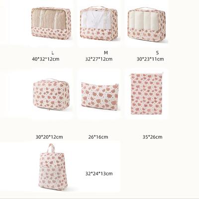 7-piece Set Travel Bag Organizer Clothes Box Blanket Shoes Packing Cubes For Suitcases Packaging Supplies Traveling Essentials