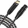 USB C Microphone Cable, 2M USB C To XLR Recording Cable, 93dB Low Noise Studio, XLR Balanced Connection for Condenser Microphones, AV Amplifiers, Spea