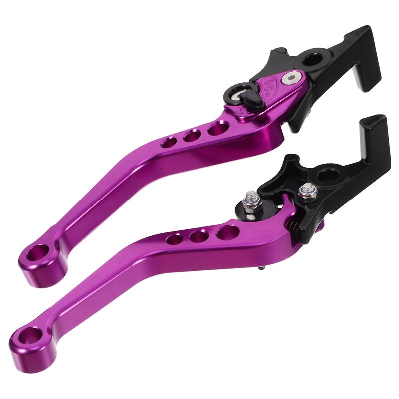 2 шт. Запасные тормозные рычаги для мотоцикла Ручка Руль Фиолетовый Алюминиевый сплав