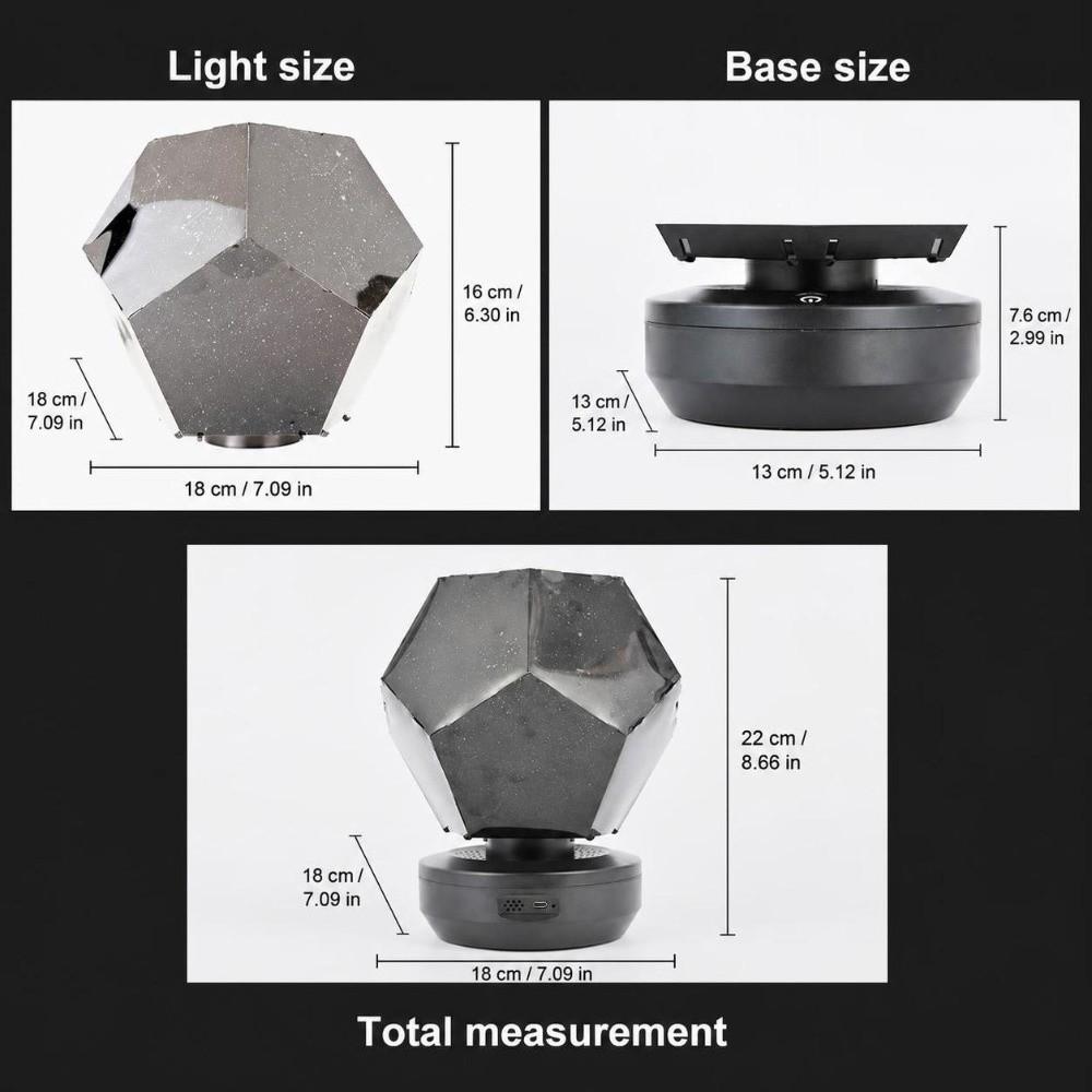 ABS And PET Material Starry Night Lamp USB Powered Planetarium Light  Nighttime Use