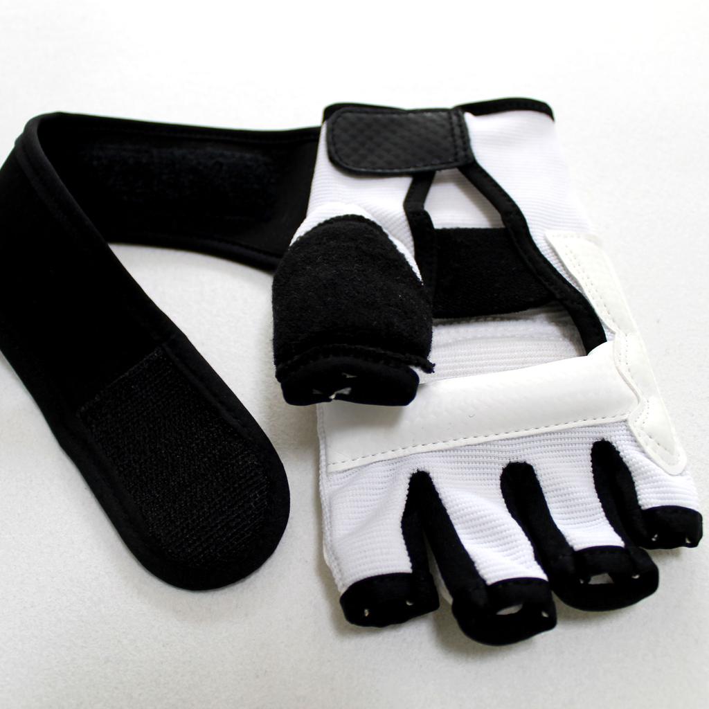 White PU Leather Body Protect Gear Taekwondo Hand & Foot Gloves for Adult & Child Gym Training Martial Arts Boxing Equipment