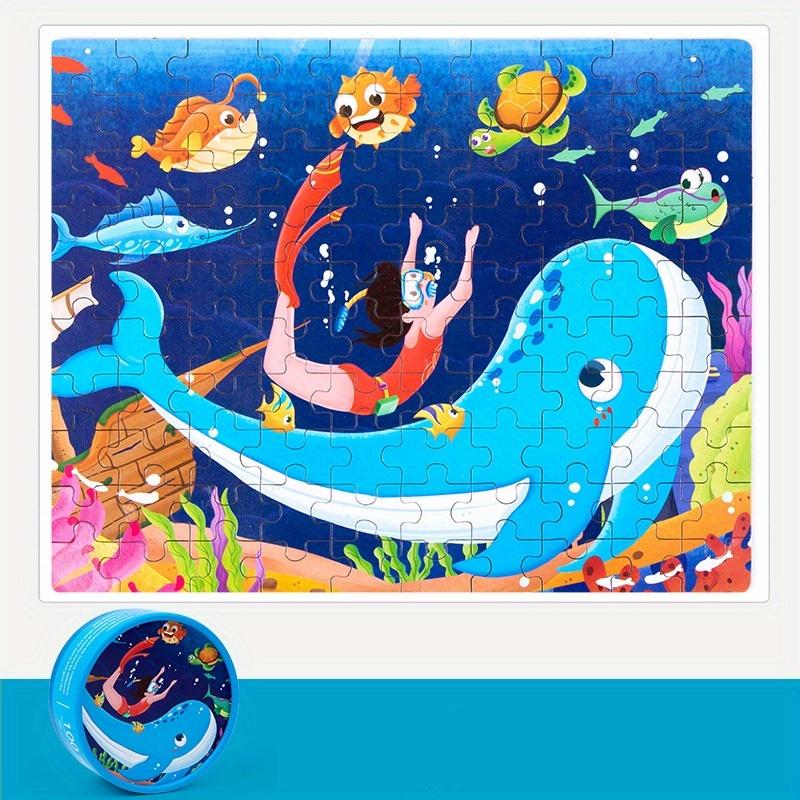 

Cartoon 100 piece boxed scene puzzle board puzzle puzzle toy for early childhood education