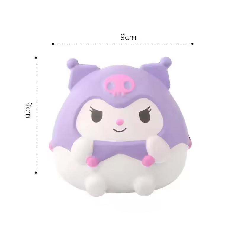 Sanrio Cute Stress Relief Toys Cinnamoroll Kawaii Plush Anime Cartoon Kids Stress Relieving Handheld Therapy Figurine Gift