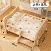 Solid Wood Dog Bed All-Season Pet House for Small & Medium Dog Teddy & Bichon Sleeping Sofa with Staircase Raised Dog House