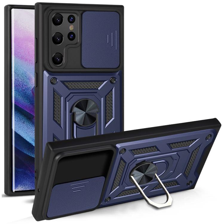

For Samaung Galaxy S22 Ultra 5G Sliding Camera Cover Design TPU+PC Protective Case(Black) For Samaung Galaxy S22 Ultra 5G синий