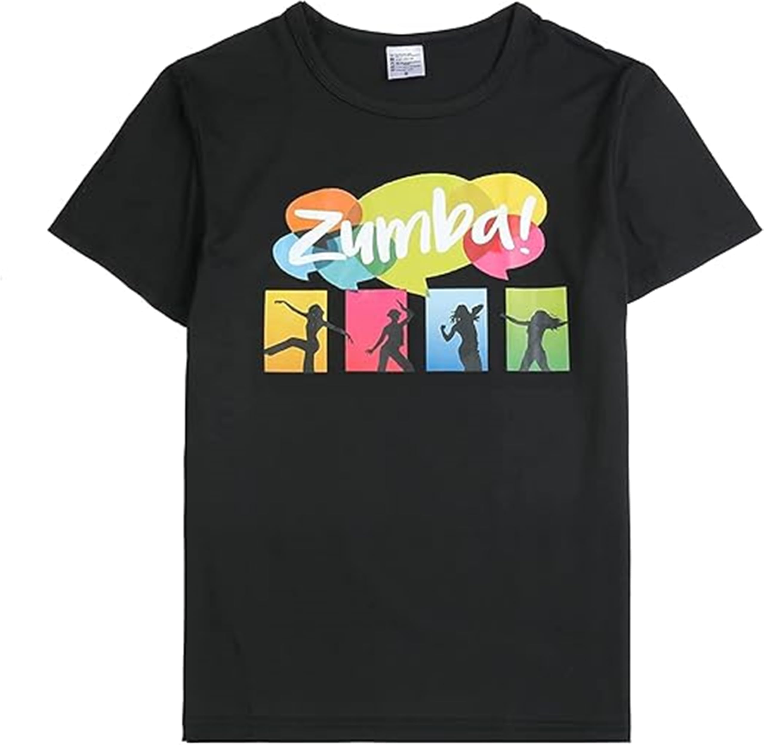 

T.D.Well Fitness Wear, Yoga, Zumba, Hip Hop Wear, Short Sleeve T-Shirt (JP, Alphabet, M, Black 7)
