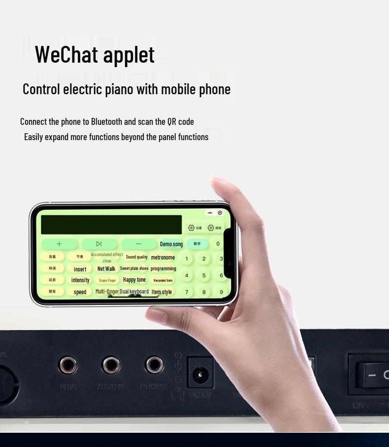 Rechargeable 88-Key Foldable Digital Piano: Bluetooth & MIDI, Perfect for Beginners & Kids