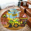 1pc construction site Round Chair mat Area Rug - Non-Slip, Floor Mat for Office, Bedroom, and Indoor Decor c1125411