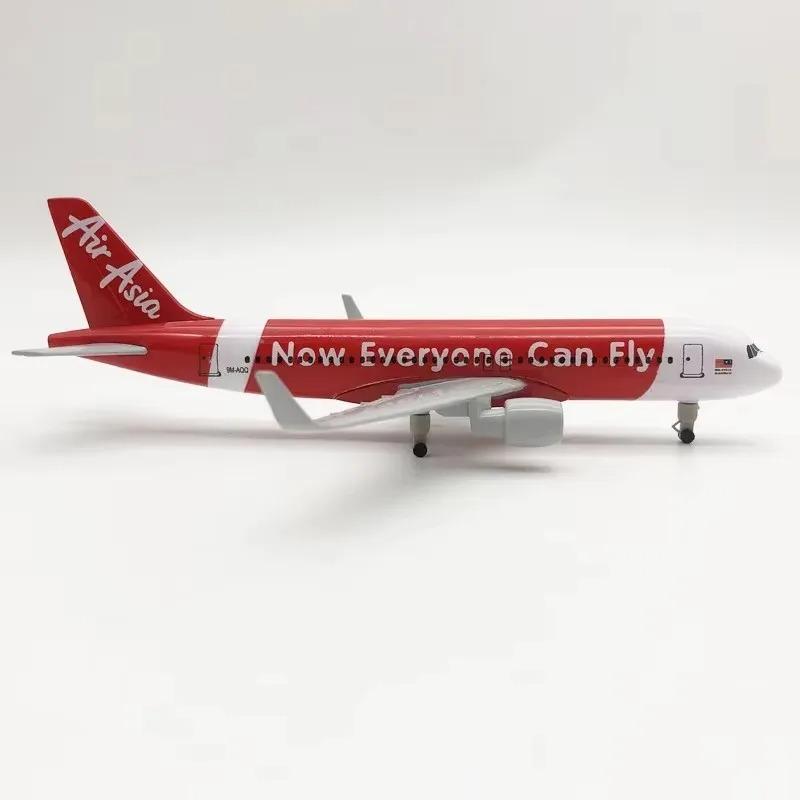 16/20cm Diecast Metal  Air Asia A320 Plane Airplane Model Aircraft Model Toy for Christmas Gift Collection