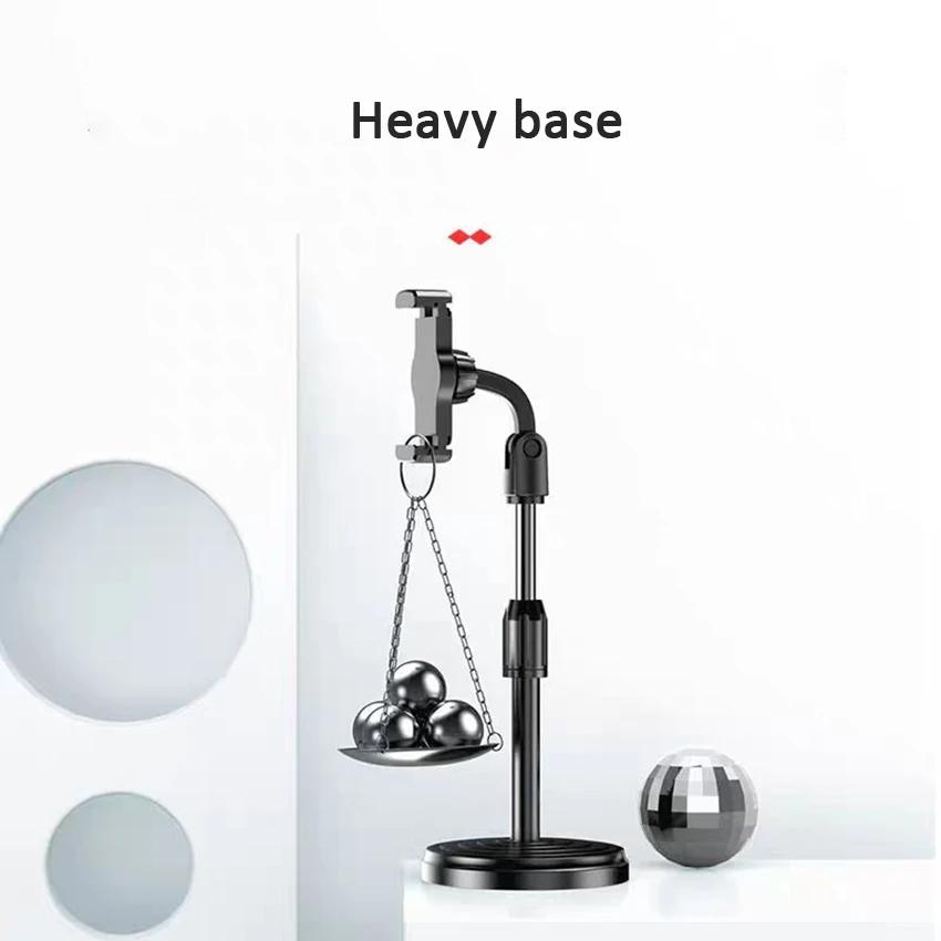 Mobile Phone Holder Stand 360 Rotate for Desktop Facetime Live Streaming High Angle Shoot Video for Smartphone