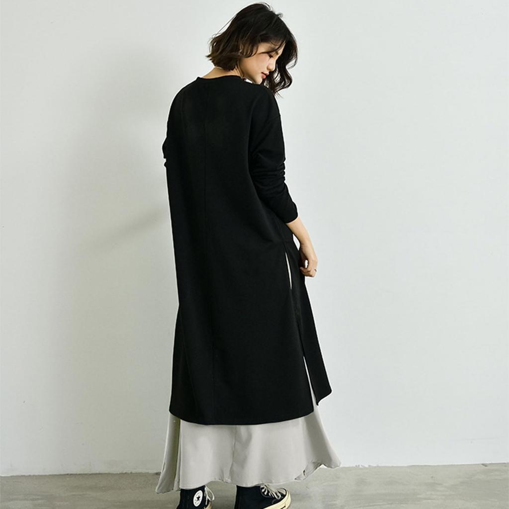 HarnyLoom Long Long Loose Commuting Women's Dress, Fall/Winter, Sleeve, Two-Piece Set, Fit, Figure-Flattening, A-Line, Casual, Cute, Stylish, Warm,