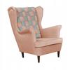 Carol Duo Scandinavian Family Furniture Wing Chair Salmon Gray, Pink