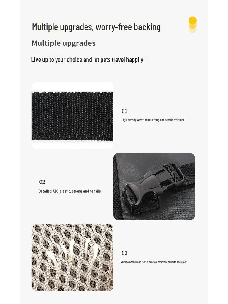 Pustende firebent dobbel skulder kjæledyr reise ryggsekk