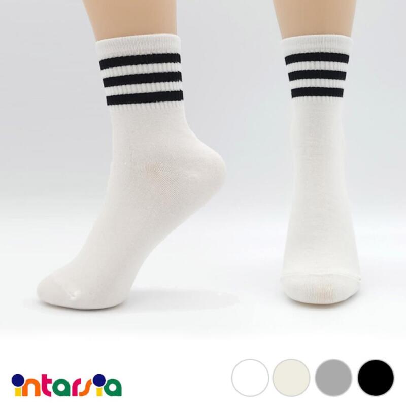 Women s Daily Ringle Stripe 4-Pair Set CD6780_Random-4 Pairs