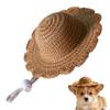Cappello di Paglia per Cane Traspirante Copricapo per Cucciolo Cappello di Paglia Estivo per Gatto per Genitori di Animali Amanti degli Animali Scarpe da Ginnastica Spiaggia Parco Passeggiata Escursionismo