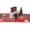 3D Christmas Fireplaces Greeting Card Festive Warm Wishes and Celebrations Holiday New Year Present
