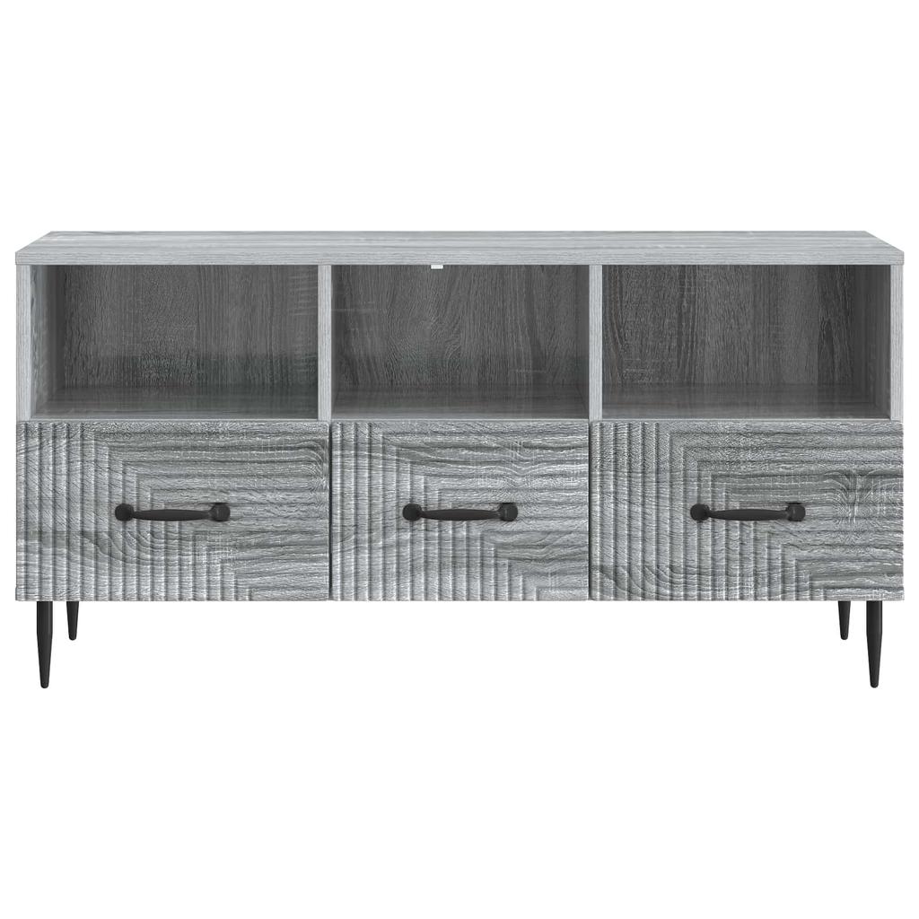 TV Stand in Grey Sonoma 102 x 34.5 x 50 cm Particleboard