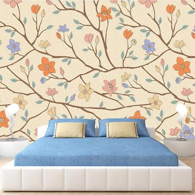 3D Mural Wallpaper European Style Vintage Old Warm Floral Background Wallpaper For Bedroom Wall Mural