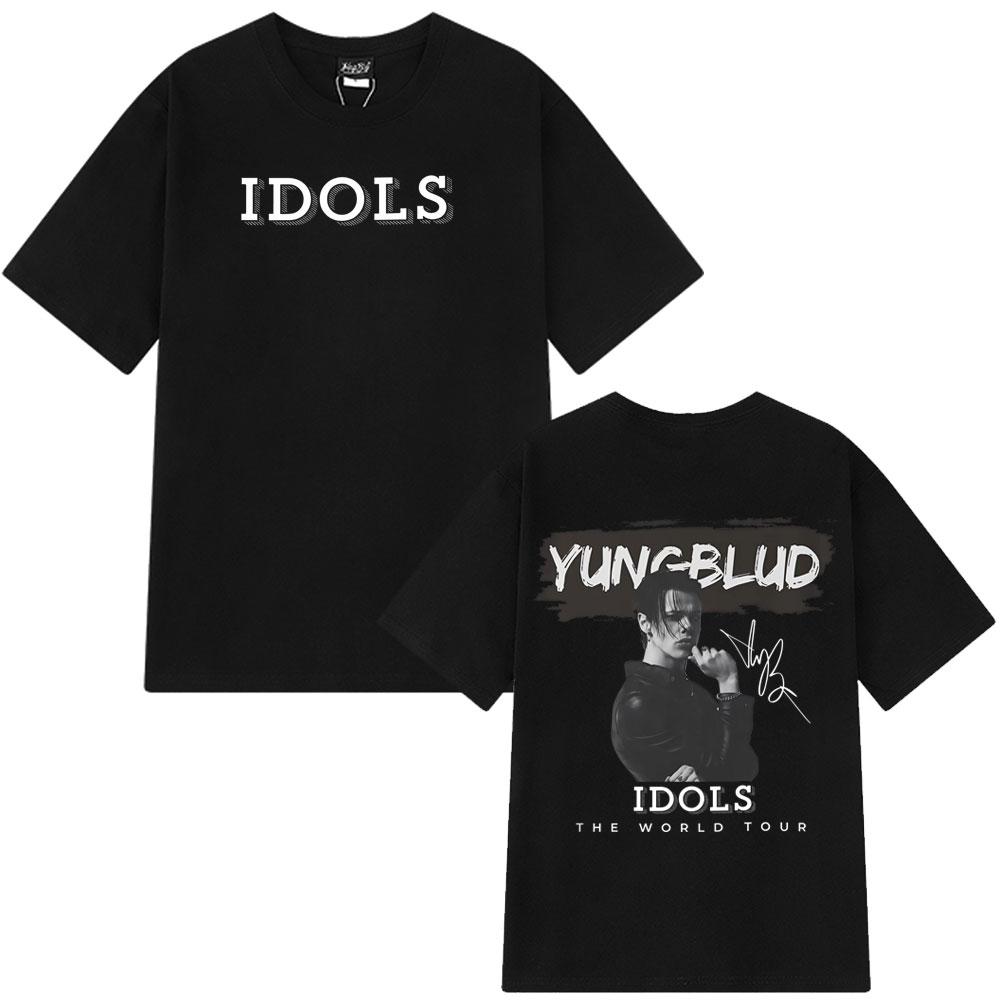 Personnalisation Yungblud Tournée Mondiale 2025 Nouveaux Idoles T-shirt Vintage Unisexe Unisexe Punk Rock T-shirts Manches Courtes Coton Hiphop Overs