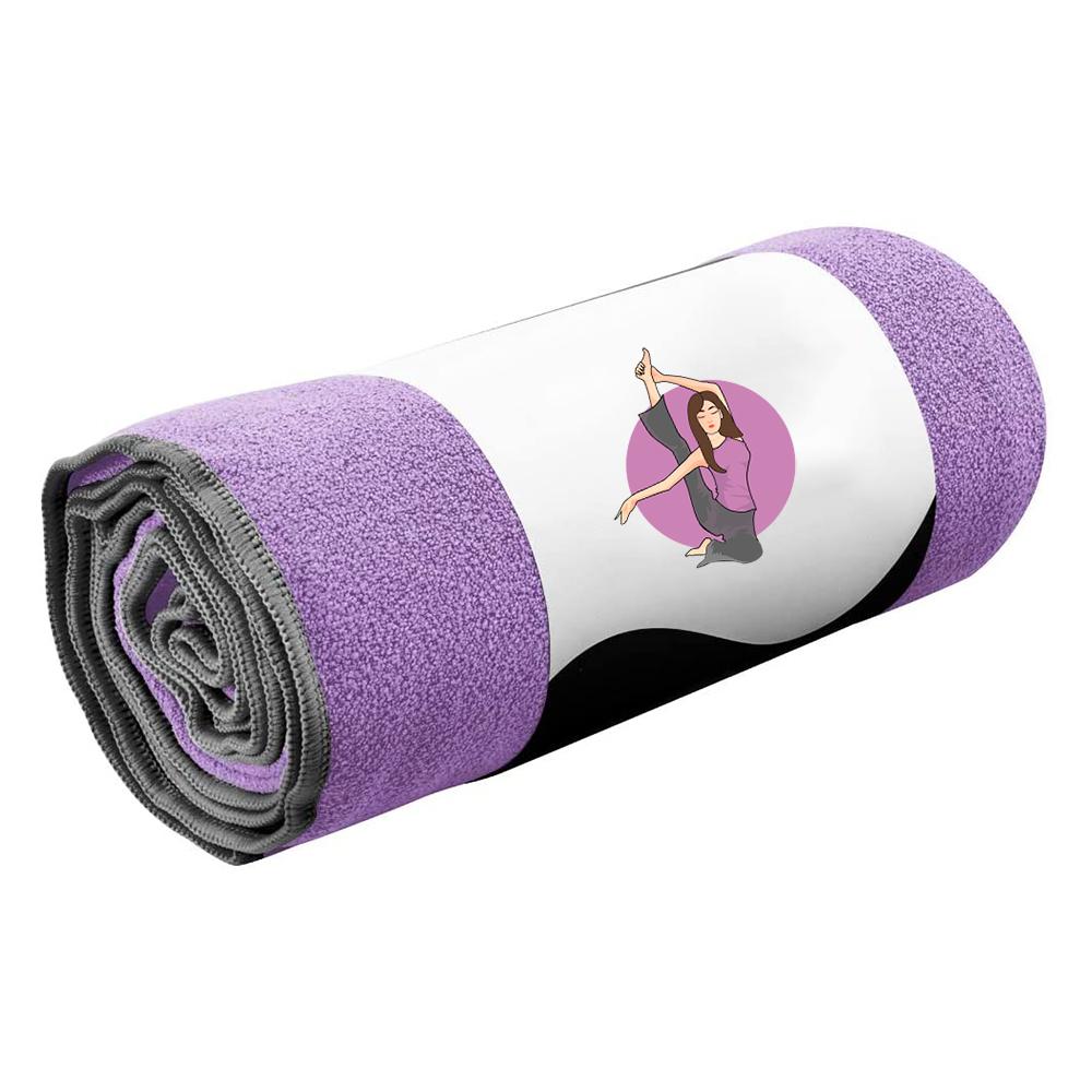 Custom Printed Microfiber Fabric Anti slip Yoga Towel Yoga Microfiber