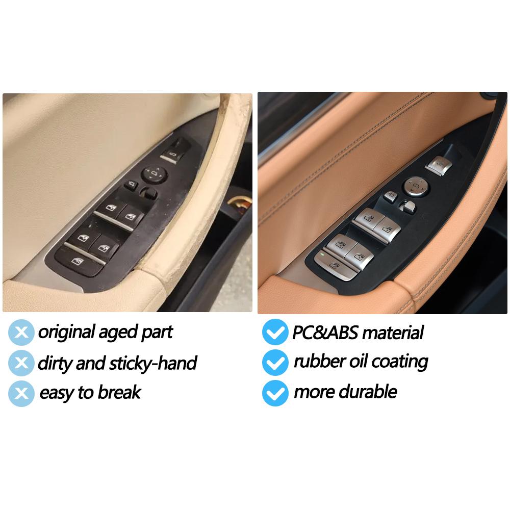 LHD RHD Car Interior Left Right Door Window Lifting Switch Outer Cover Trim Panel For BMW X3 X4 G01 G02 G08 F97 F98 2018-2021