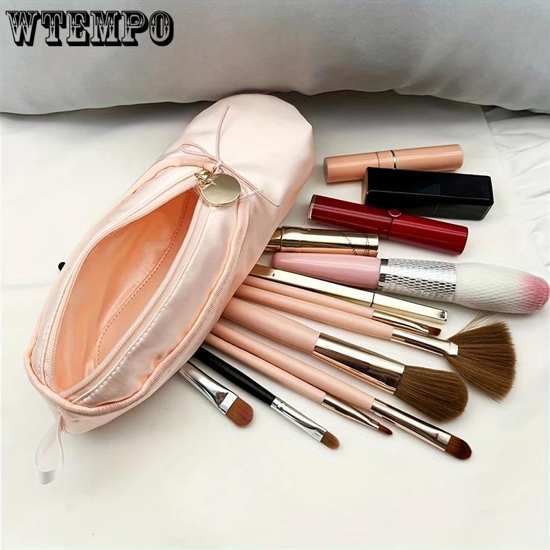 

WTEMPO Retro Vintage Shoes Shaped Pencil Case/Makeup Bag/Coin Purse Multifunctional Storage Pouch Portable Large Capacity Bag for Students and Women 2pcs рожевий