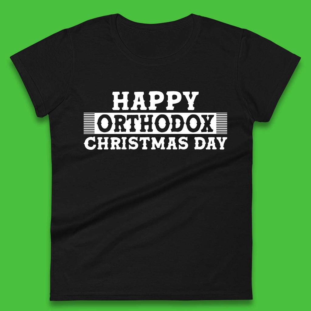 Orthodox Christmas Day Womens T-Shirt Mens Tops Tees Unisex