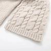 Women's Thick Line Big Twist Knitted Loose Sweater Pullover Fashion Casual Crochet Round Neck Sweaters Solid Color New Knitwear