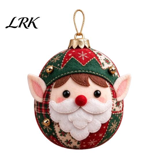 Creative Christmas Activity Kits Patchwork Ball DIY Kit, Fabric Ornament Sewing Xmas Quilting Supplies for Beginners Craft Kit Adults, Handmade
