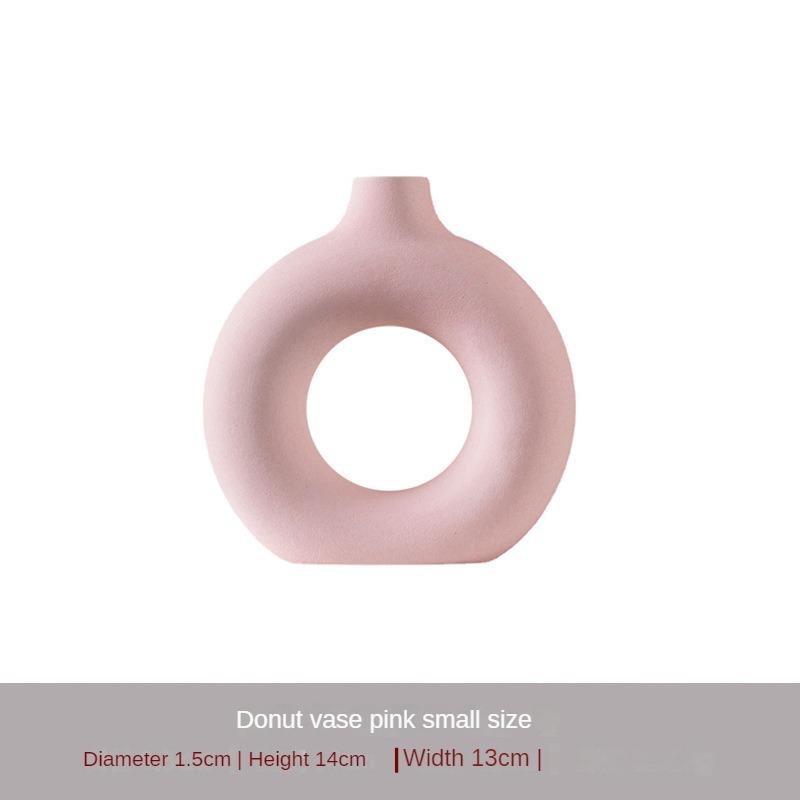 Kreisförmige Keramikvase Minimalistische Dekoration Kreative und Minimalistische Wohnzimmer Schlafzimmer Haus Tischplattenvase Keramikdekoration