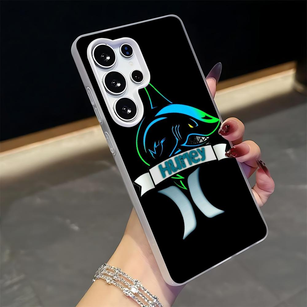 Hot B-Brand HurleyS Phone Case for Samsung S26 S25 S24 S23 S22 S21 FE Plus Ultra Black 2-in-1 Jelly silicone case