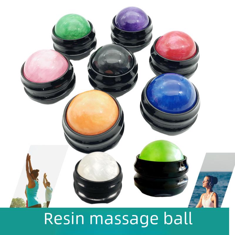 Resin Yoga Massage Ball - Relax Muscles & Target Meridians with Essential Oil Roller