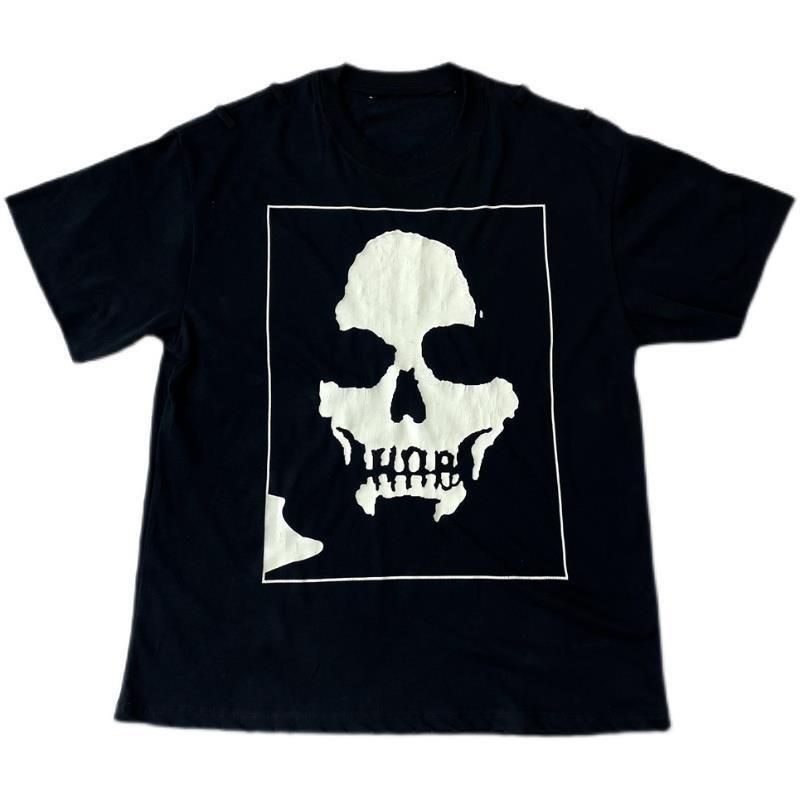 2026 Summer Limited Edition Design Printed Skull Pure Cotton Mens and Womens Matching ShortSleeved TShirt
