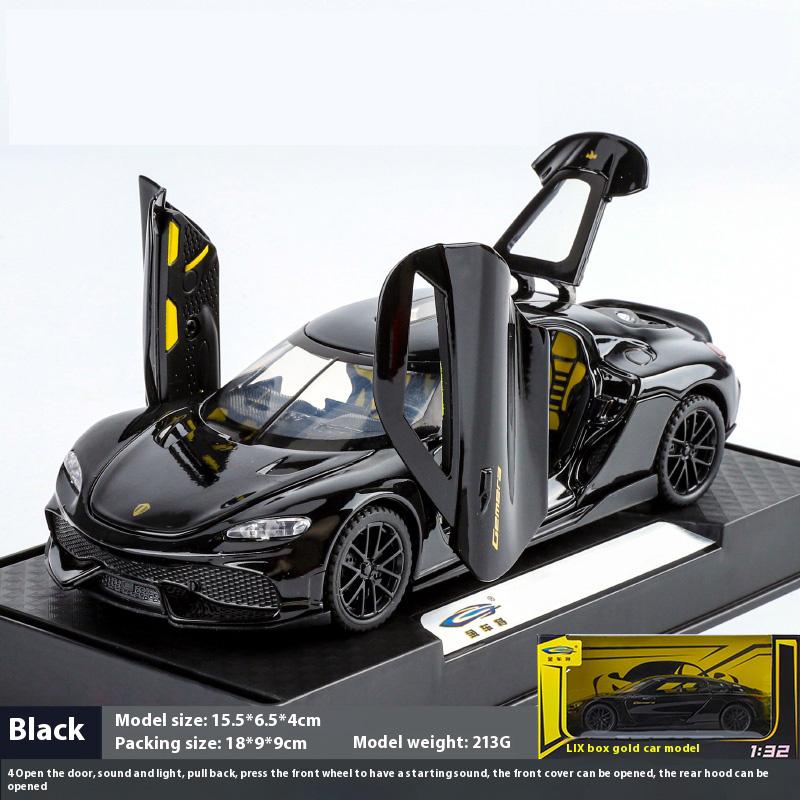 1/32 Koenigsegg Gemera GT Alloy Car Model, Simulated Sound and Light Children's Toy Car Ornaments To Collect Boys' Birthday Gifts