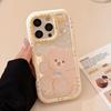 Soft Cute Bear for Apple 17pro Max Mobile Phone Case Ins Style for IPhone15 Cartoon 11 Acrylic 13 Hard