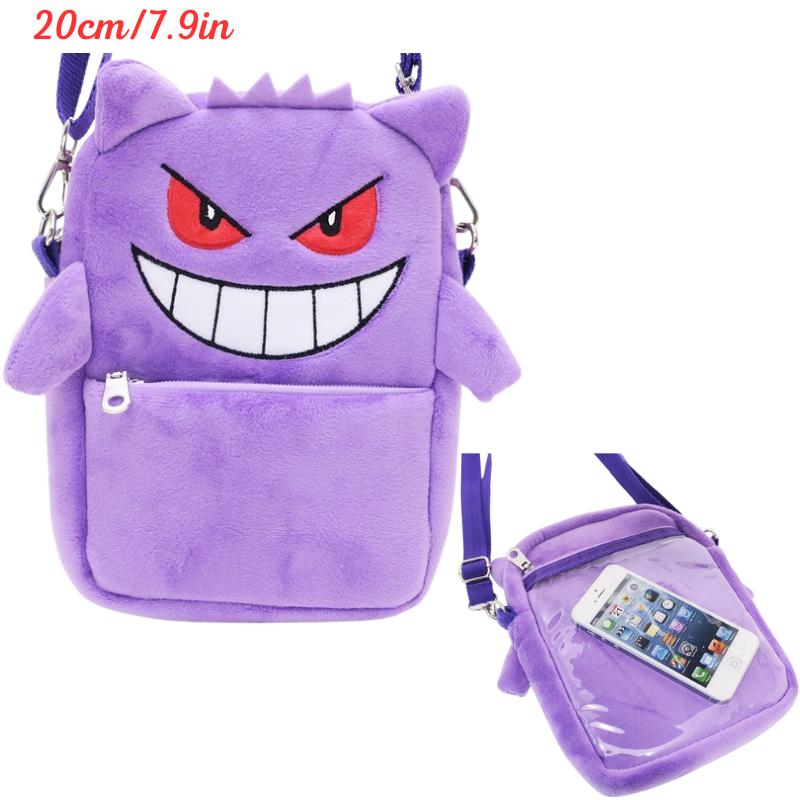 New Pokemon Gengar Lucario Mimikyu Snorlax Plush Shoulder Bags Toys Kawaii Anime Psyduck Rowlet Pikachu Peluche Dolls Gifts Kids