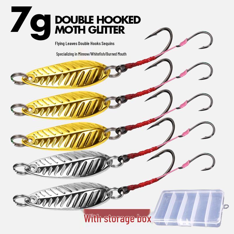 Meteorite Stone Micro Lure: Spinning Sunflower Seed Sequin Hook for Fly Fishing, Rigged for Mandarin Fish with White Stripes