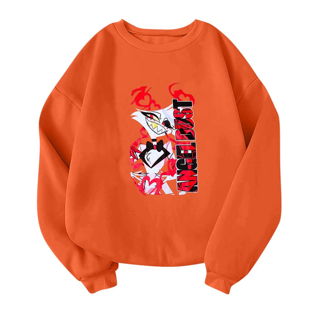 Children's Fashionable Lightweight Long-sleeved Round Neck Pullover With Pockets Printed Pullover