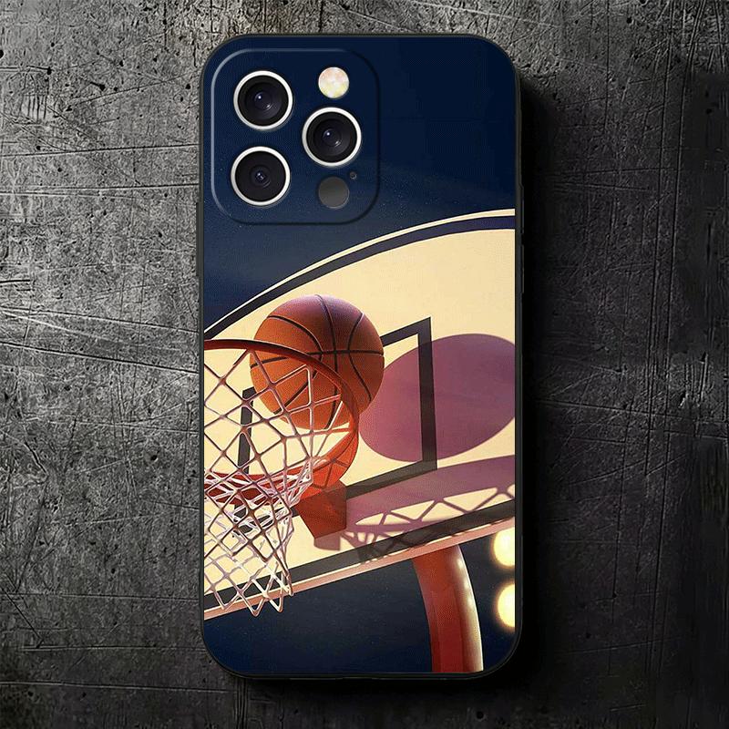 Basketball Basket Sports Soft Phone Case for iPhone 16 16E 17 Air 15 Pro Max 14 Plus 13 Mini 11 12 7 Black Cover Back Shell