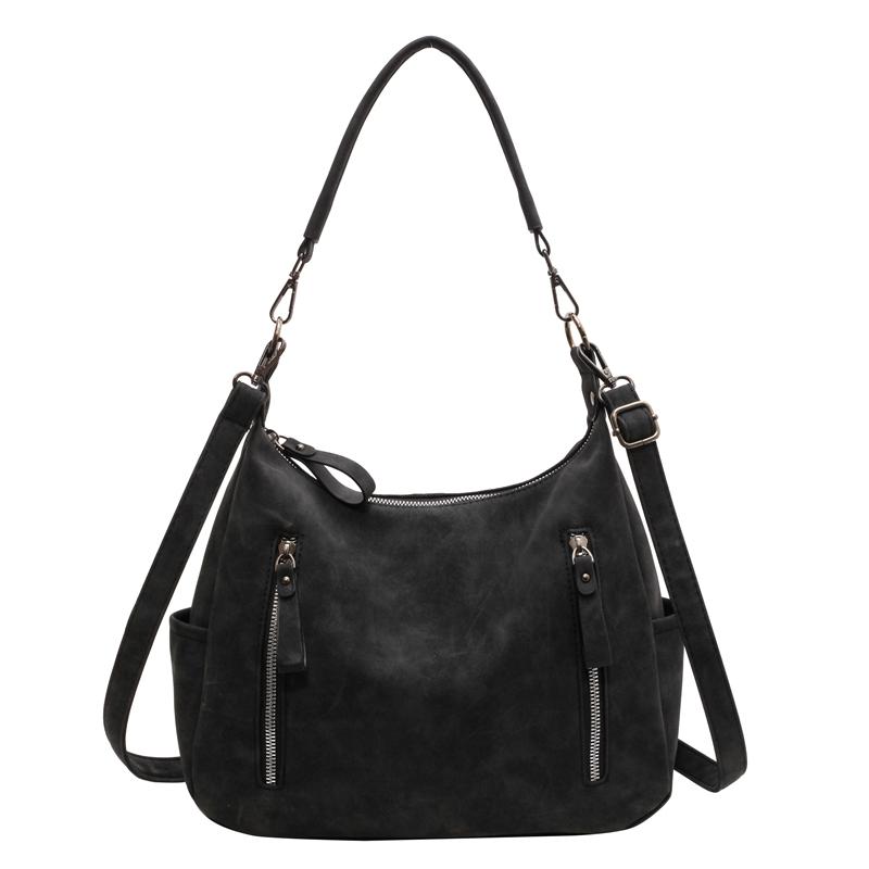 Simple Solid Color Women's Shoulder Bag, Large Capacity Handbag, Soft Pu Leather Tote Bag, Women's Casual Handbag, New Style
