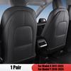 For Tesla Model 3 Y 2Pcs Seat Back Anti Kick Pad Leather Wear-Resistant Anti-Dirty Seat Backrest Protective Mat Car Accessories