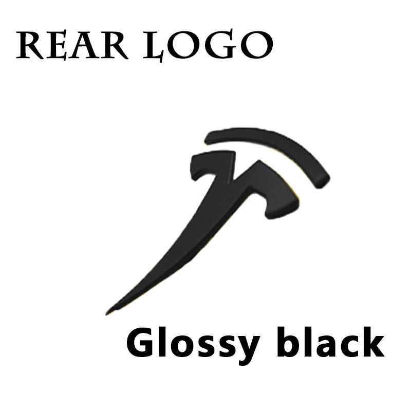 For Tesla Model 3 Model Y Car Logo Badge Car Front Grille Rear Trunk Emblem Head Front Rear Boot Tailgate Sticker Auto Accessory