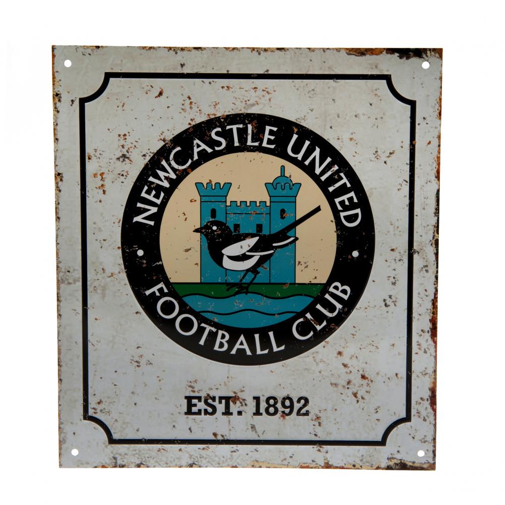 Newcastle United FC Official Retro Logo Sign