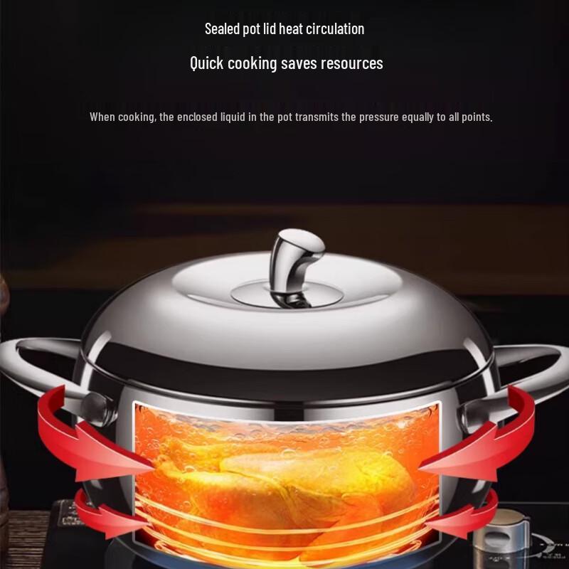 Sule 304 Stainless Steel Multi-Function Soup Pot with Lid