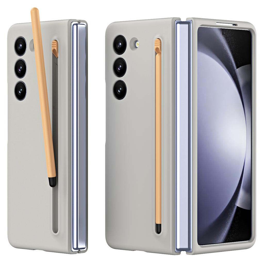 For Galaxy Z Fold6 5G Phone Case Skin-Touch Hard PC Shell with Stylus