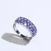 S925 silver Classic design natural blue Tanzanite Rings natural gemstone jewelry fine jewelry precious gift for women