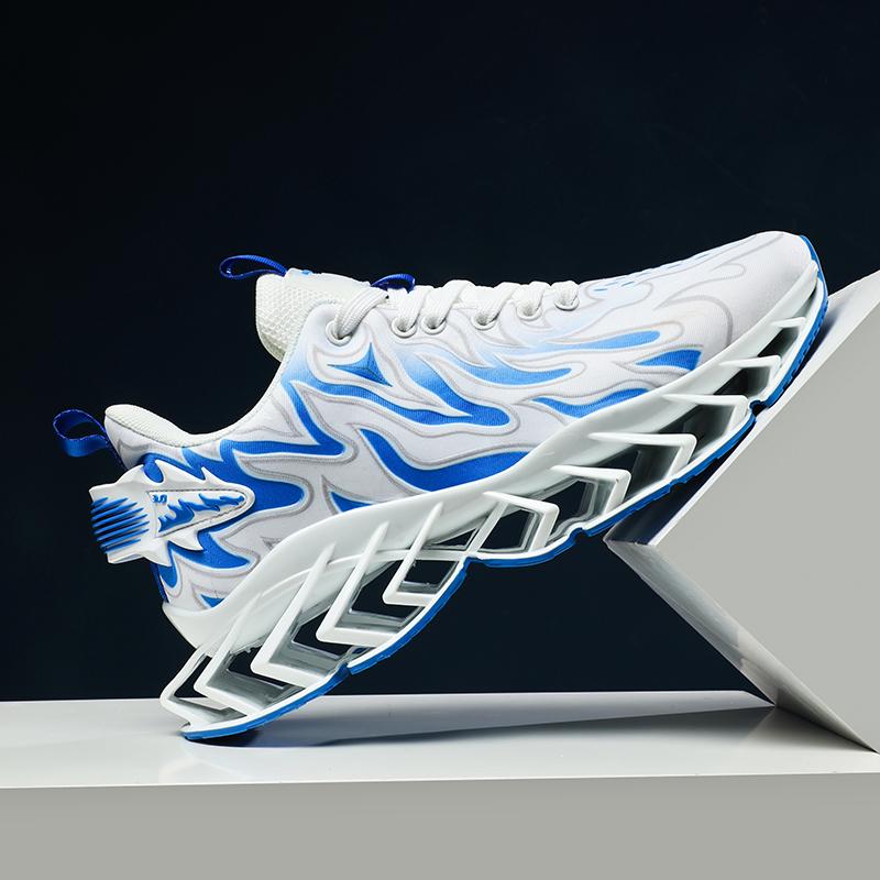 Robustní tenisky nadměrné velikosti 45 46 Pánské běžecké boty s čepelovou podrážkou Módní ležérní síťované prodyšné Zvýšená platforma Sportovní boty