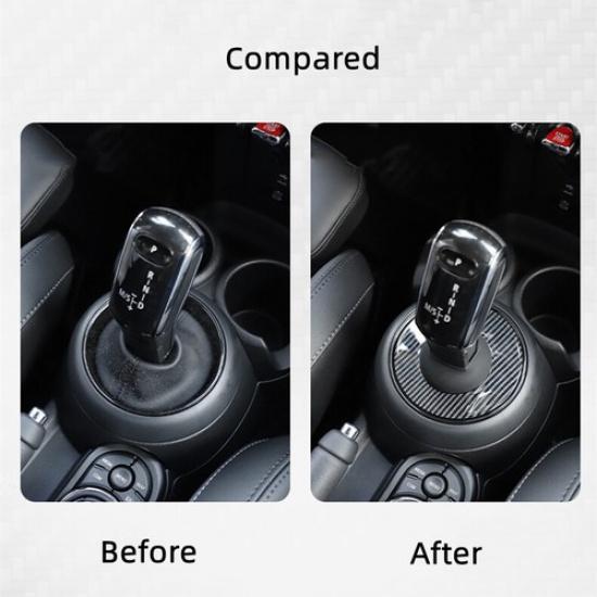 Car Gear Shift Panel Cover ABS Carbon Fiber For BMW Mini Cooper F55 F56 -23