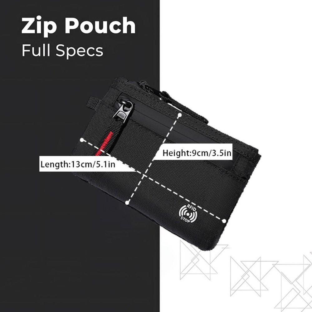 Anti-Theft RFID Credit Card Holder Multifunction Nylon Coin Purse Men's Wallet Travel Accessories